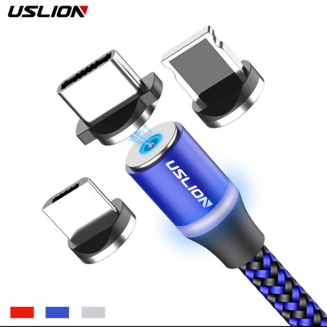 Kabel data dengan magnet kuat, fast charging