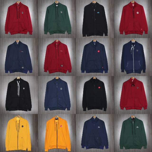 Jaket Zipper Rip Curl Merah / Hijau Army / Hitam / Biru Navy / Kuning