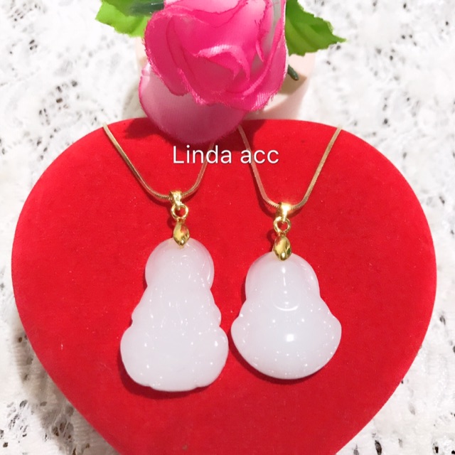 kalung giok dewi dan budha liontin giok asli