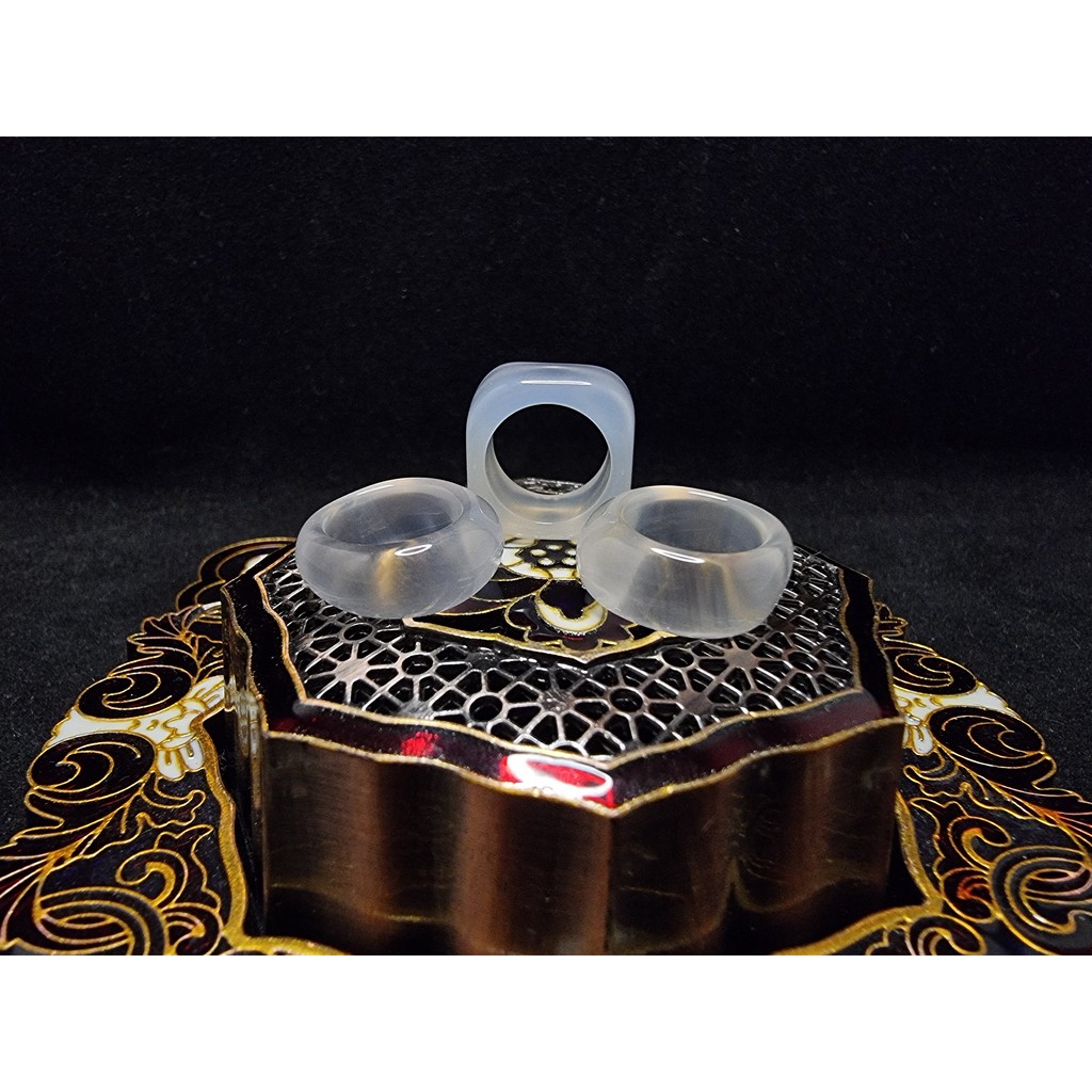 Batu Akik Ice Running Ring Gelang Tibet Healing Stone 10.5mm E784