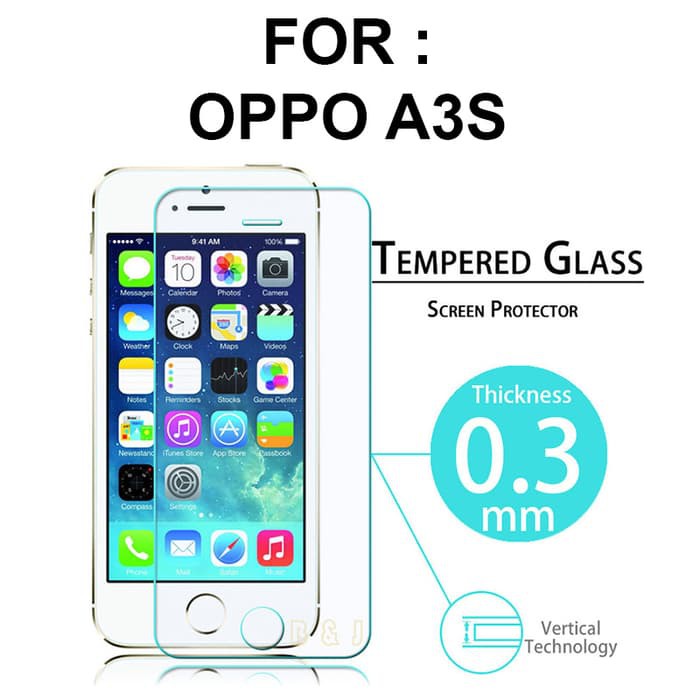 TEMPERED GLASS Oppo A3S / anti gores Oppo A3S / screen guard Oppo A3S / pelindung layar hp