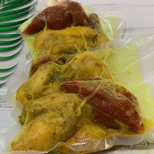 

Ayam omega organik bumbu kuning + sambal