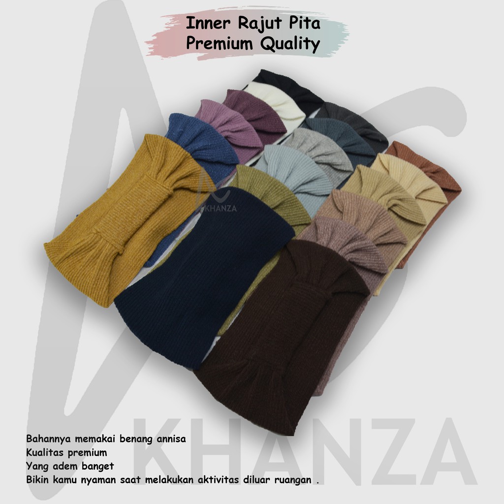 Inner Bandana Karet Rajut Premium Ciput Pita Dalaman Hijab