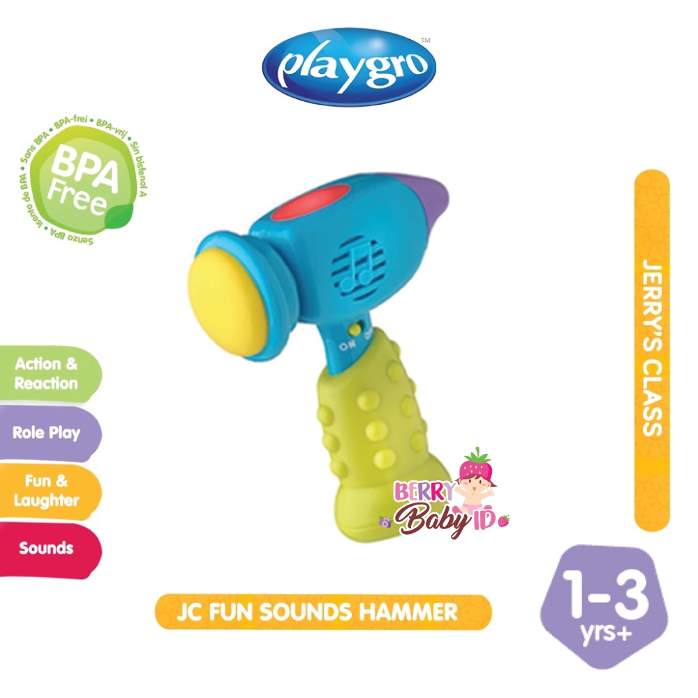 Playgro Fun Sound Hammer Mainan Palu Musik Anak Balita 1-3 Tahun Berry Mart