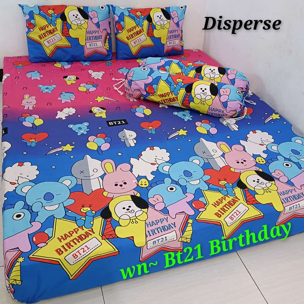 Waty grosir motif bt21 SARBAN SARGUL SERASI/CANTIK!! MOTIF BT21 Produksi Sendiri Sprei Homemade Murah