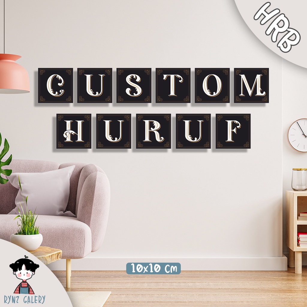 Jual RYNZ GALERY HIASAN DINDING DEKORASI KAMAR ALPHABET HURUF WALL