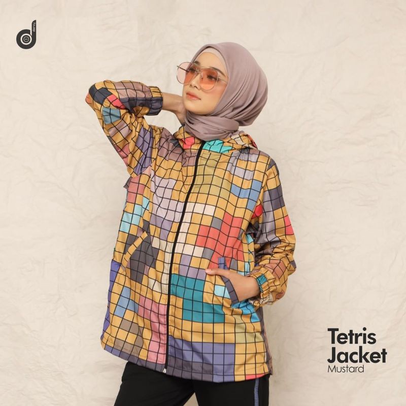DEENAY JACKET TETRIS MUSTARD JAKET