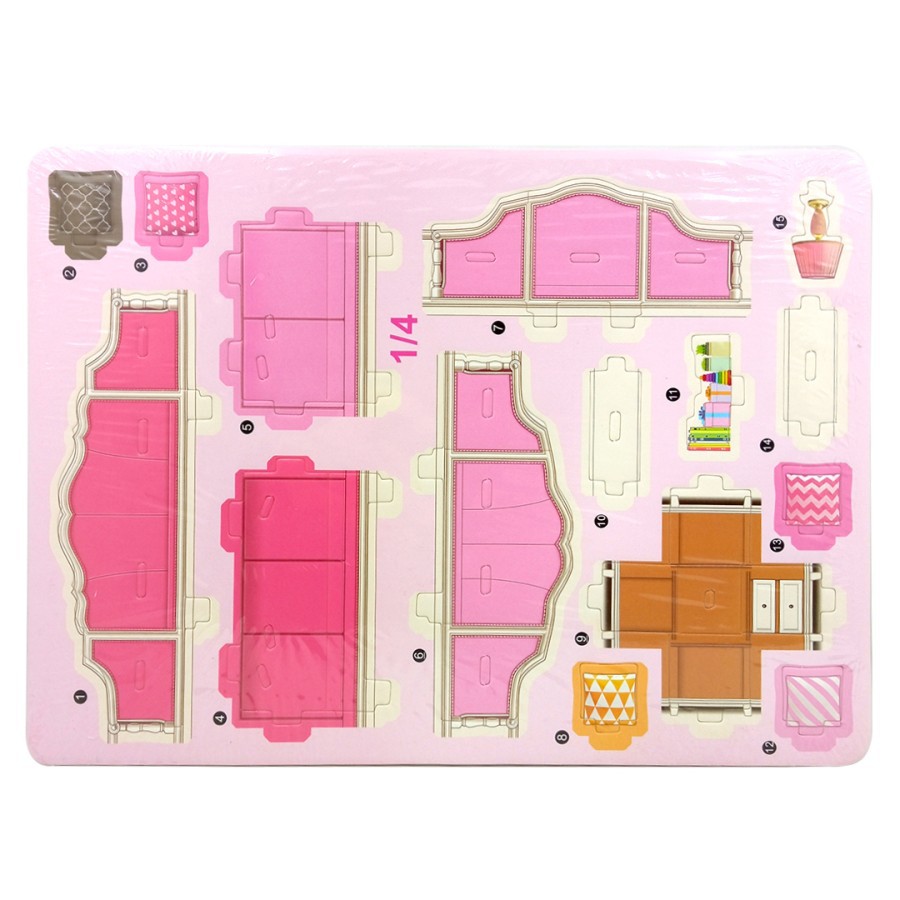 terbaru diy 3d foam puzzle mainan edukasi anak miniatur interior rumah rumahan bongkar pasang bp