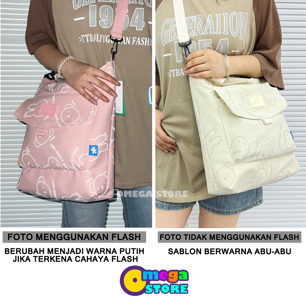 [O&amp;S] Tote Bag Motif Kelinci Terbaru Bagus Simple Elegan Casual Fashion-OS268