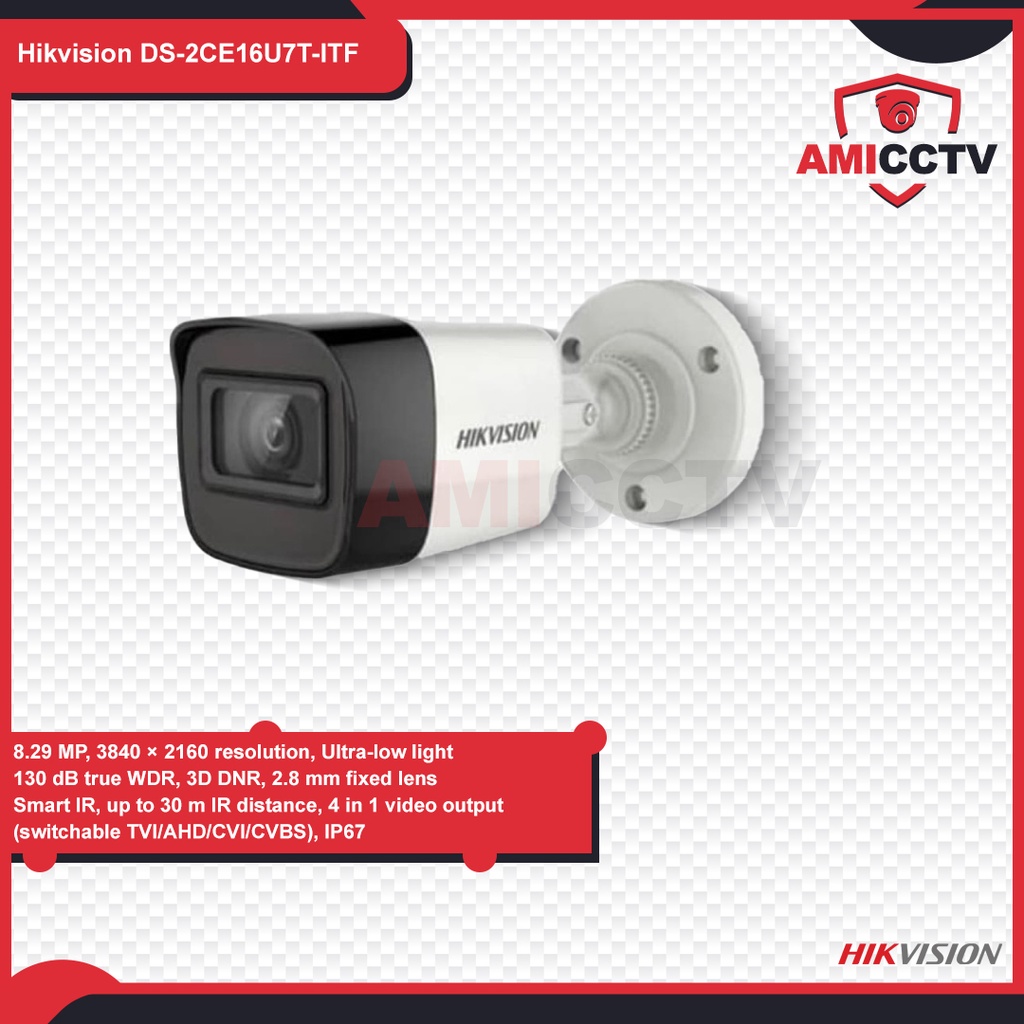 Camera CCTV Hikvision 8,3MP Outdoor DS-2CE16U7T-ITF