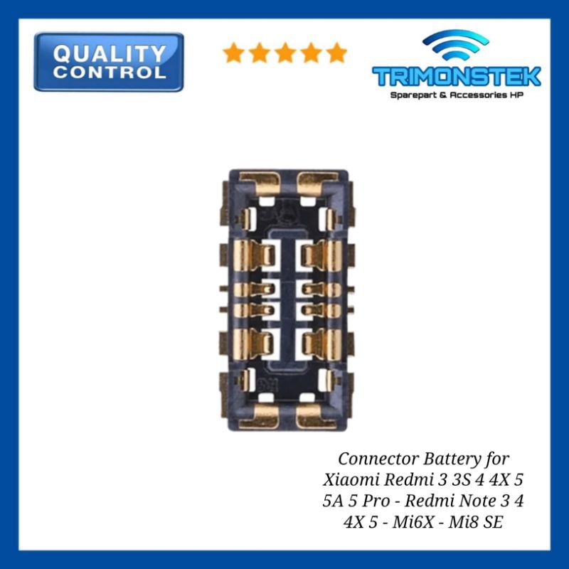 Konektor Baterai Connector Battery Xiaomi Redmi 3 3S 4 4X 5 5A 5 Pro Redmi Note 3 4 4X 5 Mi6X Mi8 SE