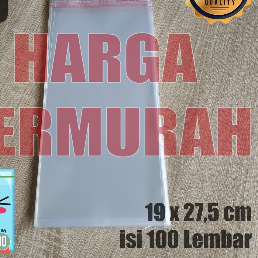 

۝ PLASTIK OPP TEBAL 19 x 27,5 cm 30 Micron (0,5) PLASTIK KEMASAN ISI 100 PCS ✹