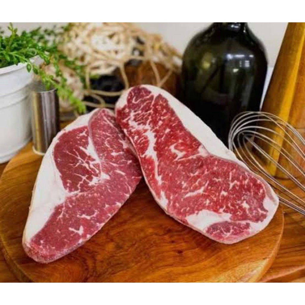 

USDA Prime Striploin / Us Prime Black Angus Daging Beef Steak Grade PRIME 200gr