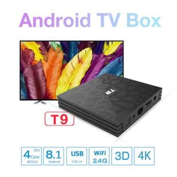 TERLARIS T9 Android 8.1 TV Box 4GB 32GB RK3328 WIFI Dual Bluetooth 4.0 Termurah