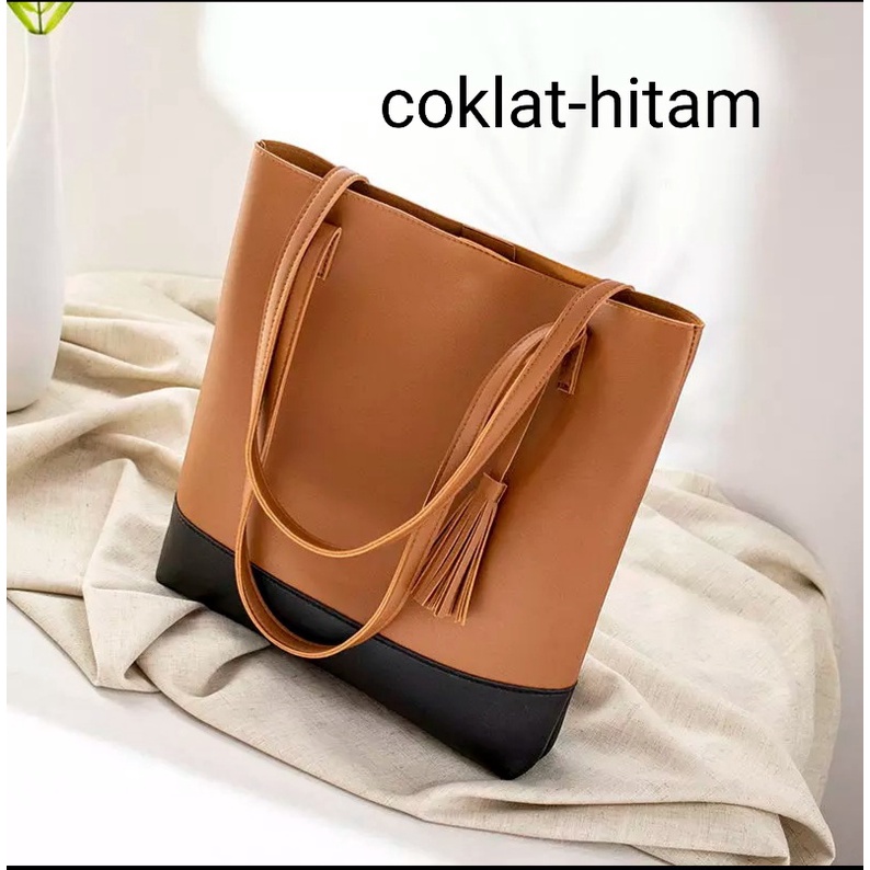 BIG RAMADAN SALE - [RESLETING] TOTEBAG TAIGA 32x35 RESLETING KULIT SINTETIS IMPORT | TOTEBAG BESAR UNTUK WANITA KERJA/KULIAH | TOTEBAG DUA WARNA | TOTEBAG IMPORT | TOTEBAG PRIA/WANITA | TOTEBAG KULIT TEBAL | TOTEBAG COKLAT | TOTEBAG CREAM | TOTEBAG HITAM