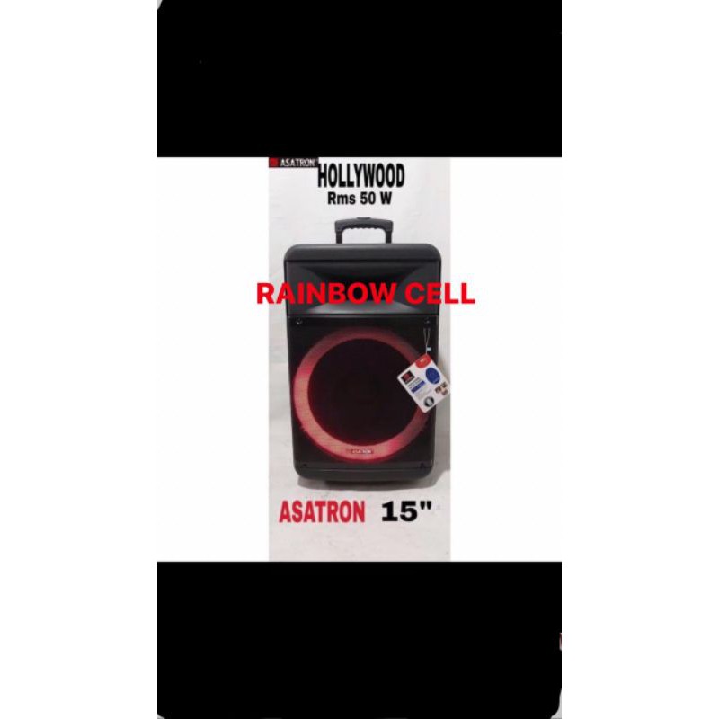 SPEAKER PORTABLE BLUETOOTH ASATRON HOLYWOOD 15 inch 2 mic wireless