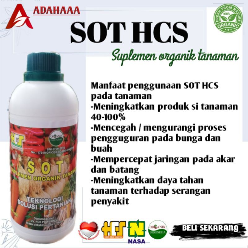 OBAT PENYUBUR TANAMAN CABAI VITAMIN UNTUK TANAMAN CABE SOT HCS NASA