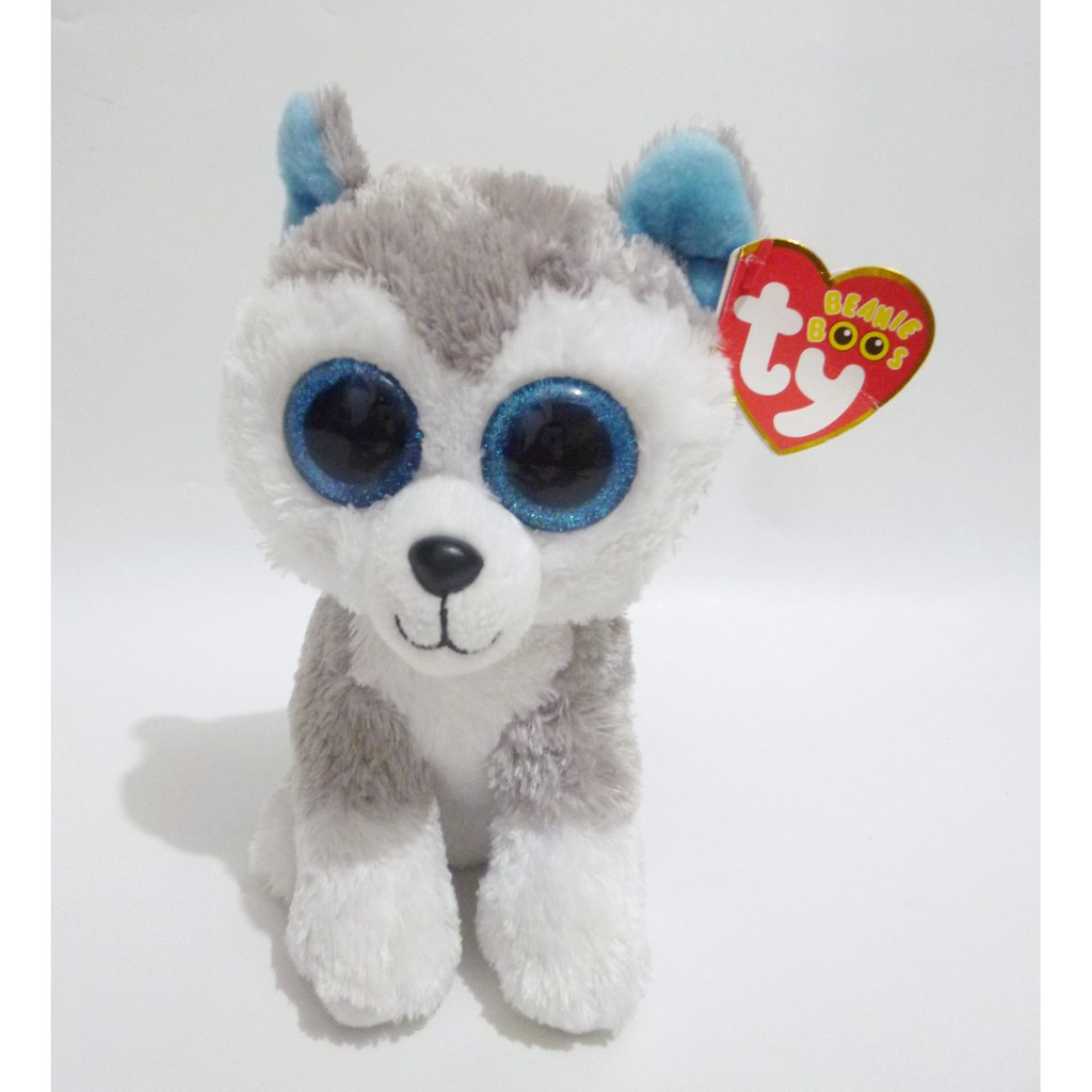 Boneka Slush TY Beanie Boos Husky Dog Plush Original Plush Doll