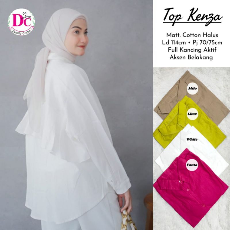 Top Kenza / Blouse Kemeja Katun Oversize