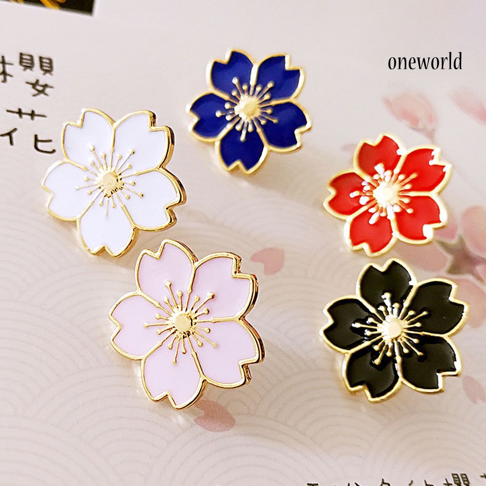 OW@ Fashion Flower Metal Brooch Pin Women Sweater Shirt Collar Badge Decor Jewelry