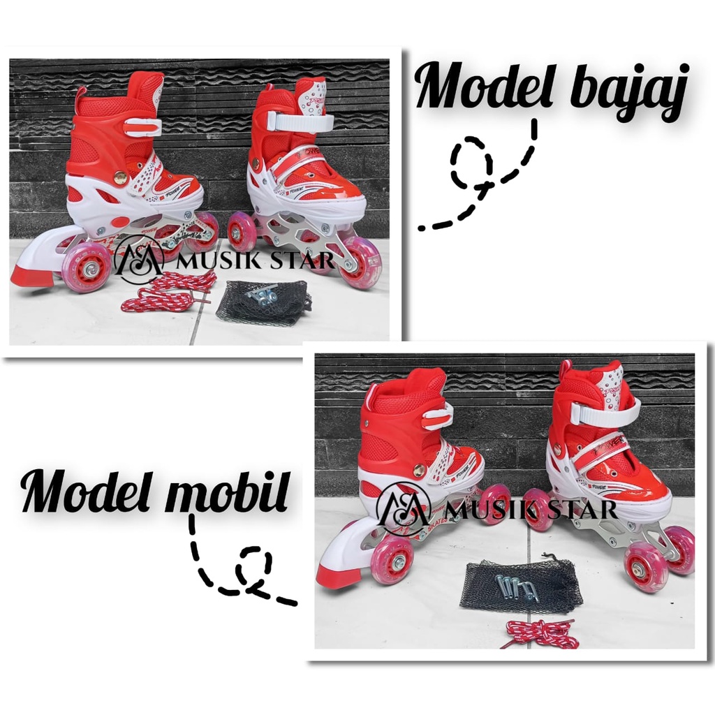 SEPATU RODA ANAK DAN DEWASA UNTUK PEMULA  MODEL MOBIL BONUS KUNCI L