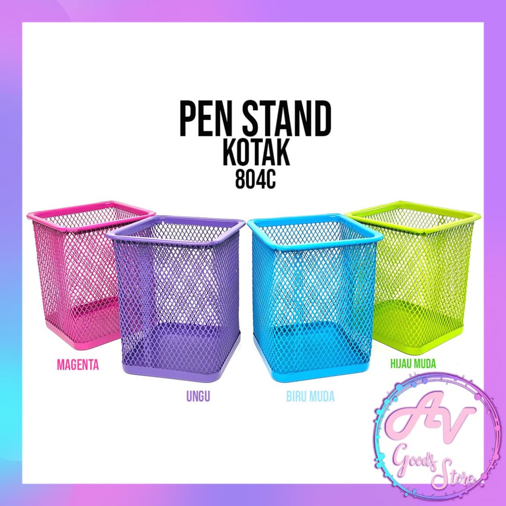 

pen stand / tempat pensil besi / tempat alat tulis berdiri / pen stand KOTAK 804