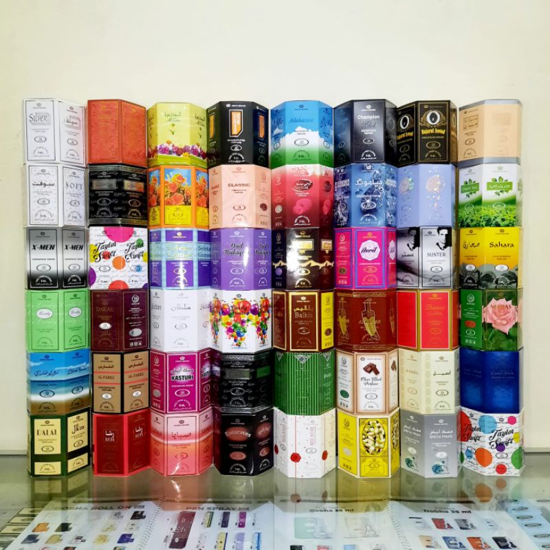 Parfum Roll On AR-RAFIF 6ml Minyak Wangi Kemasan non alcohol Varian Aroma Khas Arab dan Eropa