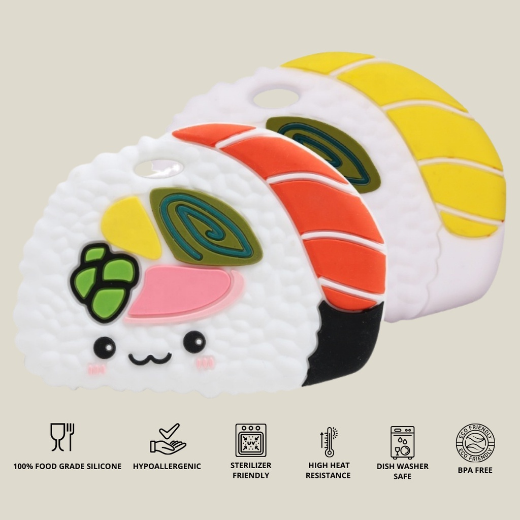 SILICONE BABY TEETHER FUTOMAKI SUSHI