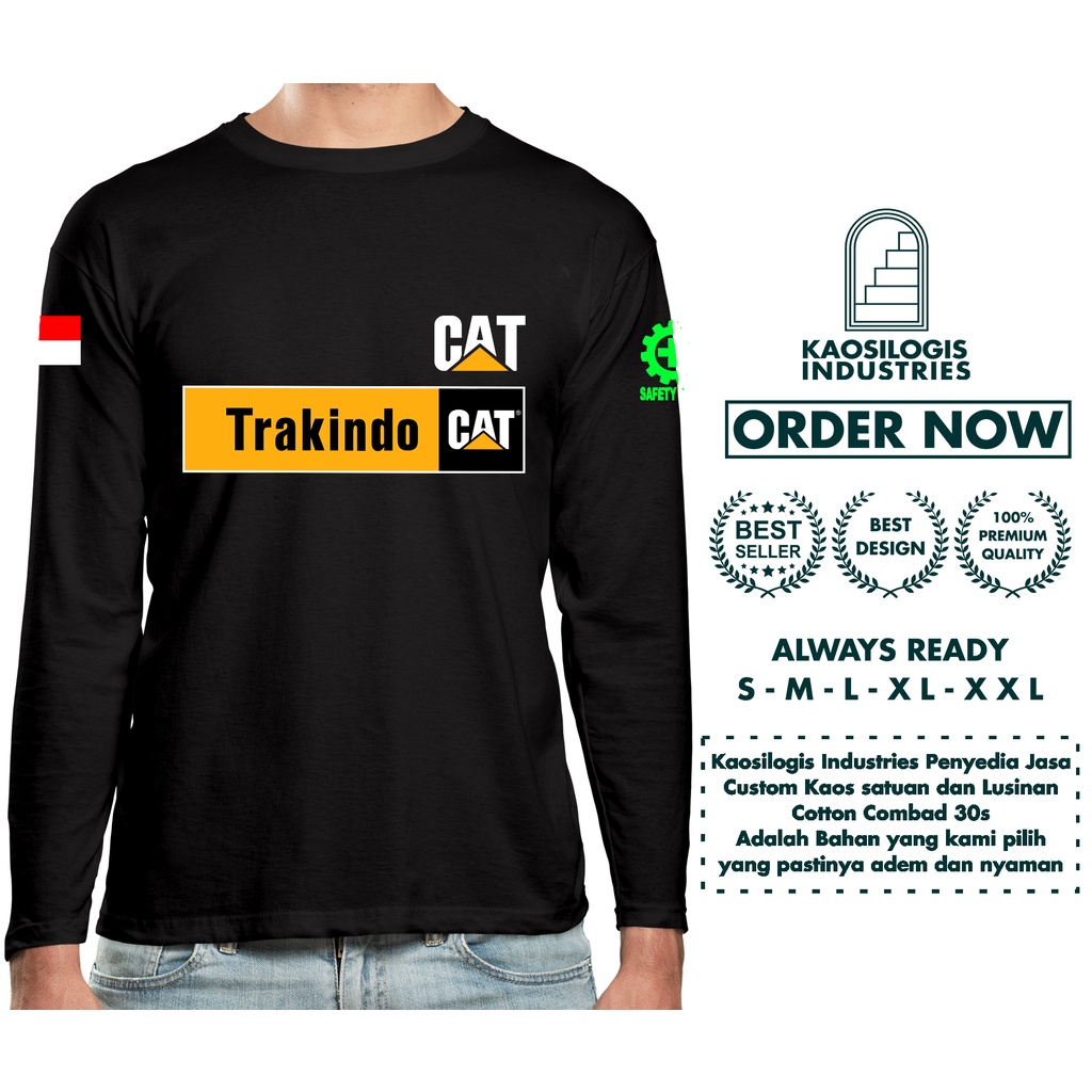 Kaos Baju Trakindo Cat Pertambangan Lengan Panjang
