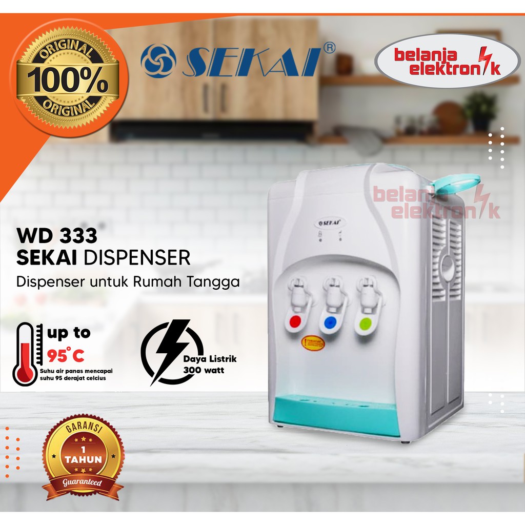 DISPENSER AIR MINUM SEKAI WD 333 3 KRAN PANAS DINGIN NORMAL