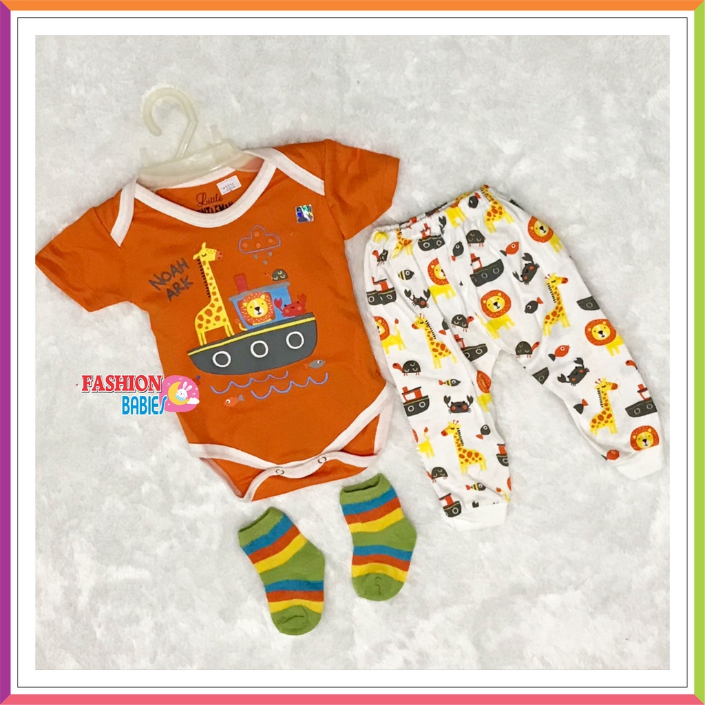 ❤ Fashionbabies ❤ SET JUMPER LEGGING KAOSKAKI 3IN1 / SET NEWBORN / BABY GIFTSET / LITTLE GENTLEMEN