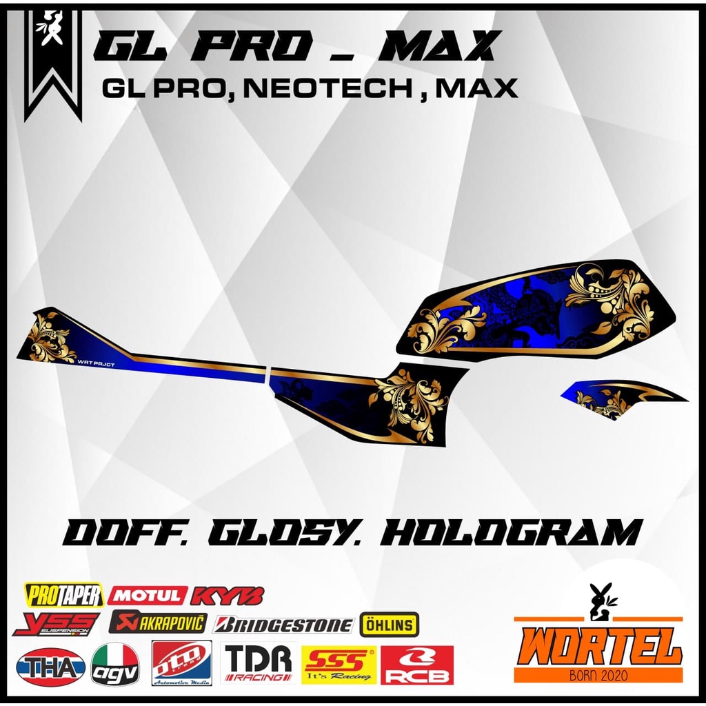 Jual Striping Hologram Gl Pro Max Stiker Lis Decal Motor Gl Pro Max