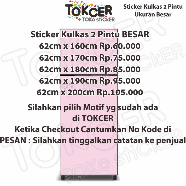 Stiker Kulkas 2 Pintu BESAR