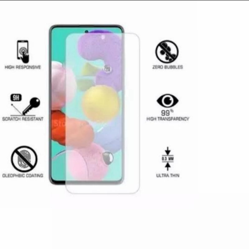 Samsung A31 A51 A71 Note 10 Lite tempered glass anti gores kaca bening