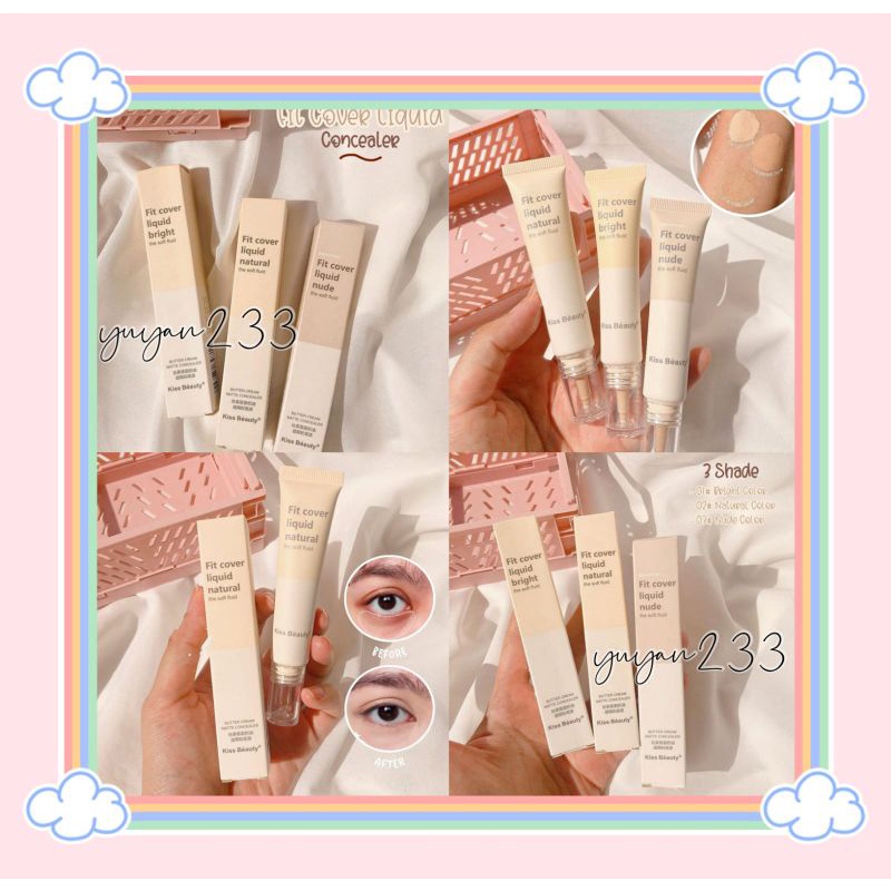 PROMO!!!BUTTER CREAM MATTE CONCEALER FIT COVER KISS BEAUTY 68206