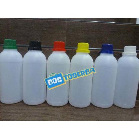 BOTOL JUICE / LABOR 500 ML (BODY TRANSPARAN) TUTUP HITAM