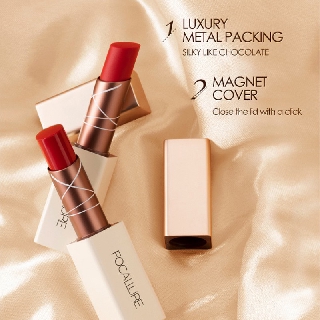 Focallure 3 Jenis  Lipstick Velvety Warna  Coklat  Untuk 