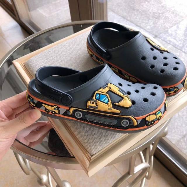  Sandal  Anak  CROCS  FUN LAB EXCAVATOR Original kids Shopee 