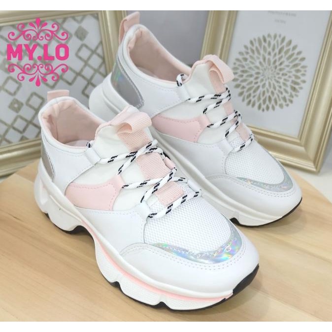 SEPATU KETS PUTIH CASUAL WEDGES IMPORT SOFIYA GRATIS