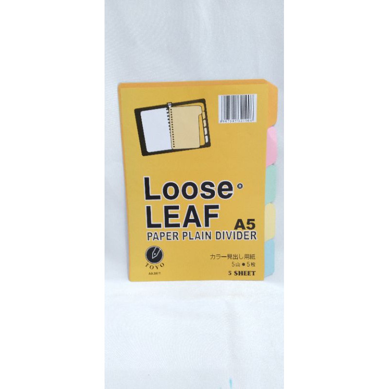 

INDEX LOOSE LEAF A5 5 WARNA