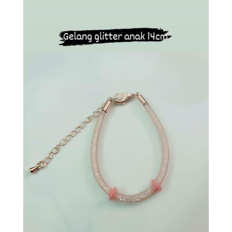 Gelang glitter kait anak dan dewasa