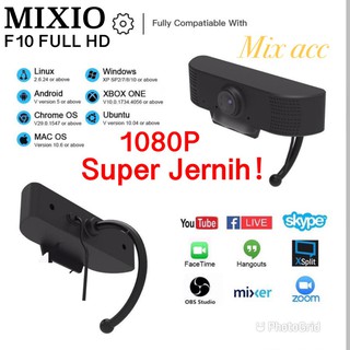 MIXIO F10 Full Hd Webcam 1080P With Microphone Web cam 1080P FULL HD