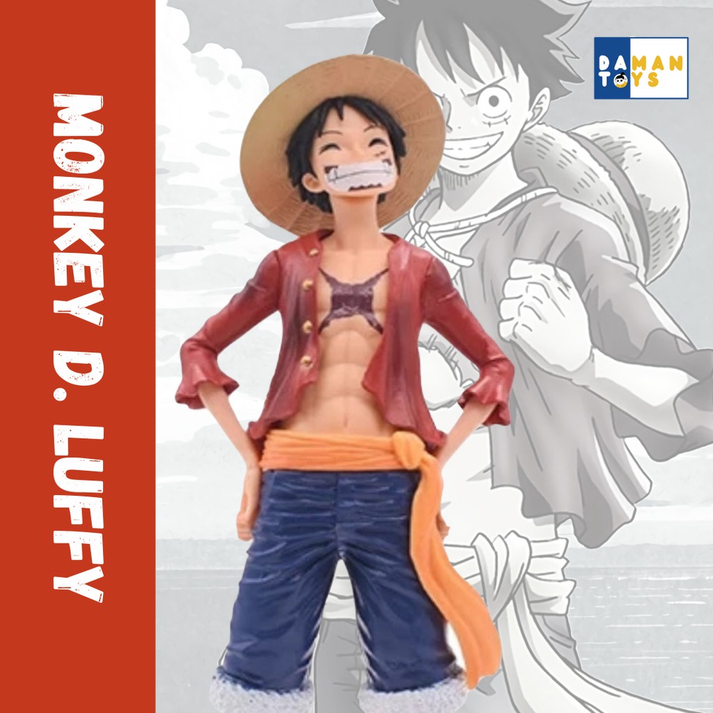 Action Figure Anime One Piece Monkey D. Luffy Dua Muka