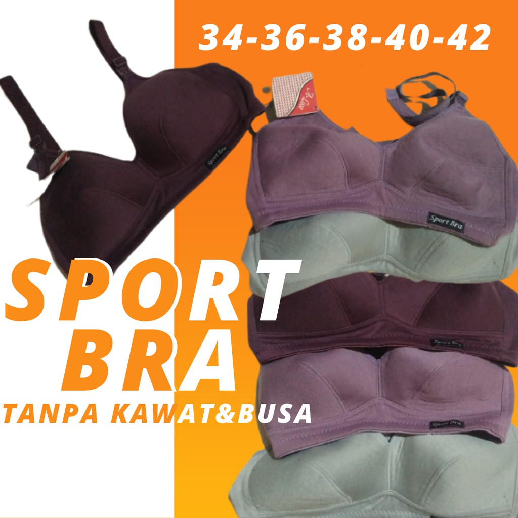 Bra Sport SportBra BH Bra Senam Yoga Fitness Olahraga Zipper Resleting  Depan Pakaian Dalam Wanita