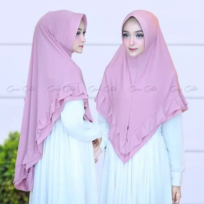 bergo khimar jilbab instan syari zalina hijab instant polos jersey