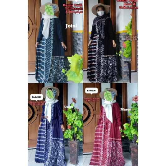 GAMIS TWILL ORI, GAMIS TWILL AKSARA JAWA//GAMIS TWILL PREMIUM, FRONT HANACARAKA , FONT AKSARA ARAB