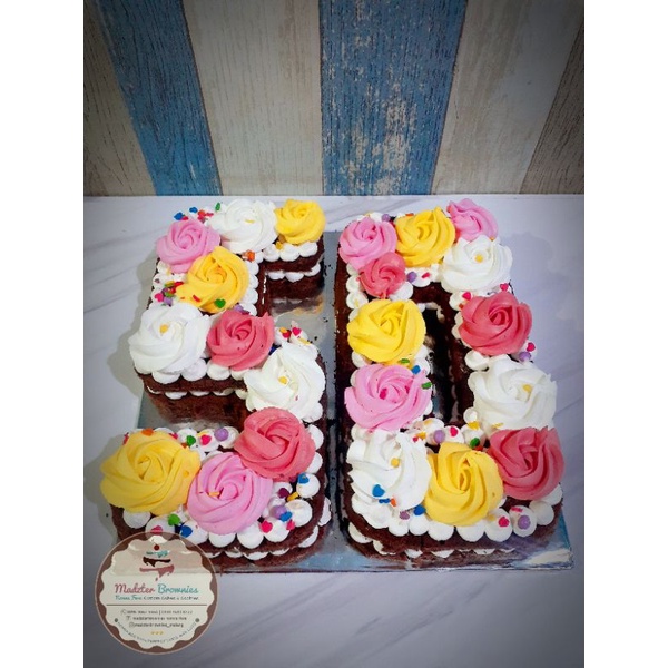 

kue ulang tahun angka / letter cake malang /tart angka