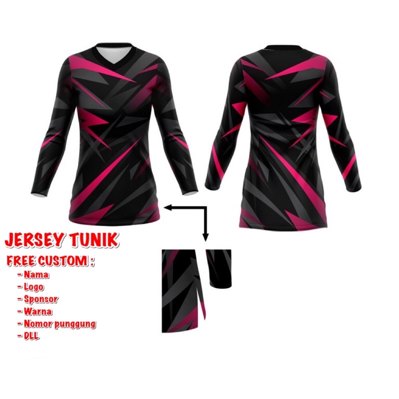 jersey sepeda custom - jersey sepeda tunik - kaos seragam sepeda - jersey olahraga wanita -