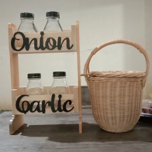 Idunet rak bumbu rak kitchen ambalan dapur rak dapur onion garlic