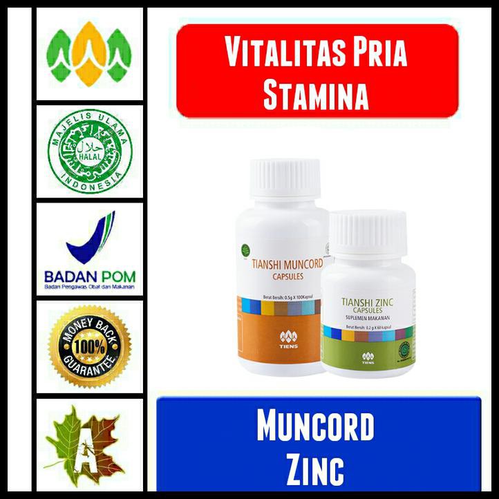 BERKUALITAS Suplemen Vitalitas Pria Penambah Stamina TIENS Muncord Zinc ORIGINAL